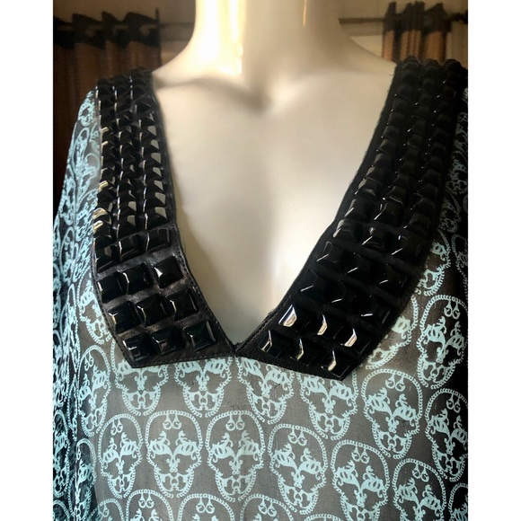 Uber Rare Thomas Wylde silk chiffon Caftan OS - Picture 2 of 8